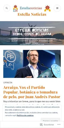 Podgląd witryny Estella Noticias, medium z kraju Hiszpania do artykułów sponsorowanych