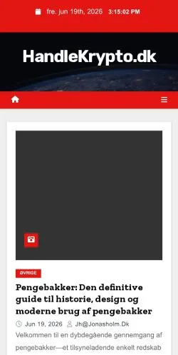 スポンサード記事向けのデンマークメディア、HandleKrypto.dkのサイトプレビュー