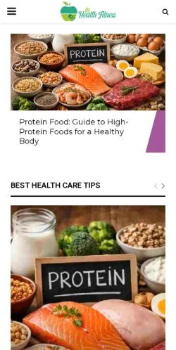 Vista previa del sitio InHealthFitness, medio de Estados Unidos para artículos patrocinados
