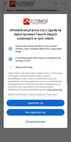 Podgląd witryny InPoland Portal, medium z kraju Polska do artykułów sponsorowanych