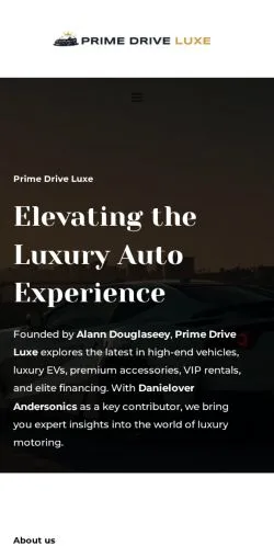 Vista previa del sitio Prime Drive Luxe, medio de Estados Unidos para artículos patrocinados