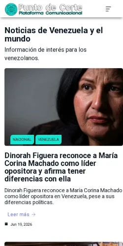 Anteprima del sito Punto de Corte, media di Spagna per articoli sponsorizzati