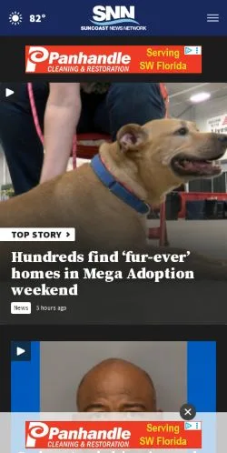 Forhåndsvisning av nettstedet SNN News, medium fra USA for sponsede artikler