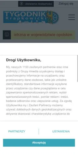 Anteprima del sito Tygodnik Krapkowicki, media di Polonia per articoli sponsorizzati