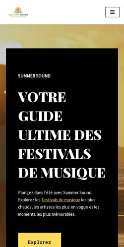 Vista previa del sitio Summer Sound, medio de Francia para artículos patrocinados