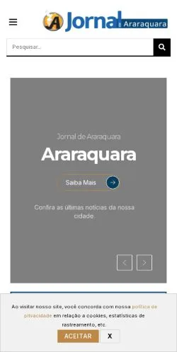 Podgląd witryny Jornal de Araraquara, medium z kraju Brazylia do artykułów sponsorowanych