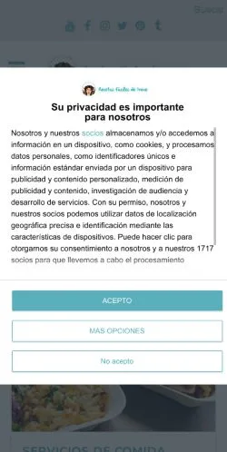 Anteprima del sito Recetas Fáciles de Irene, media di Spagna per articoli sponsorizzati