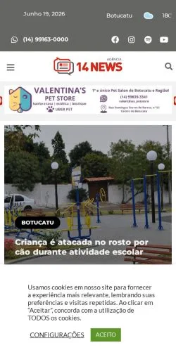 Anteprima del sito 14News, media di Brasile per articoli sponsorizzati