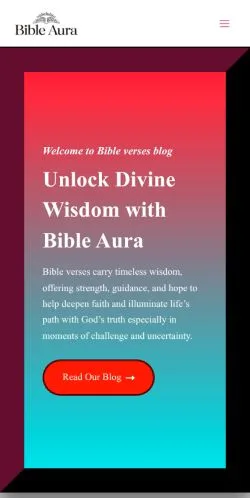 スポンサード記事向けのアメリカ合衆国メディア、Bible Auraのサイトプレビュー