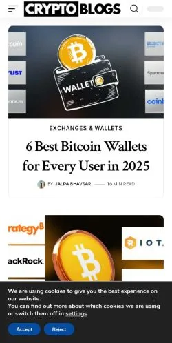 Forhåndsvisning av nettstedet Crypto Blogs, medium fra USA for sponsede artikler