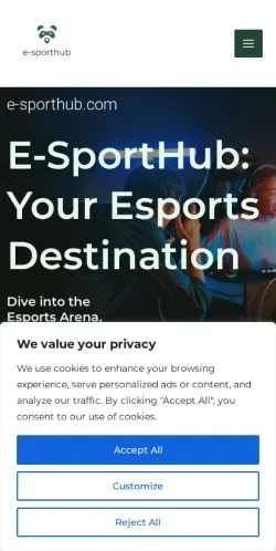 Anteprima del sito E Sporthub, media di Stati Uniti per articoli sponsorizzati