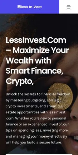 Vista previa del sitio LessInvest.Com, medio de Estados Unidos para artículos patrocinados