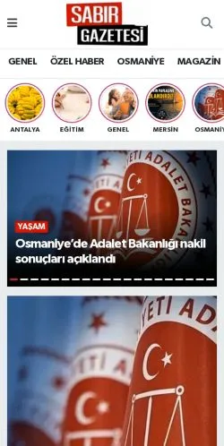 Anteprima del sito Sabır Gazetesi, media di Turchia per articoli sponsorizzati