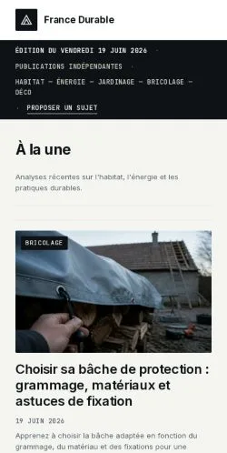 Podgląd witryny France Durable, medium z kraju Francja do artykułów sponsorowanych