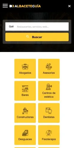 Voorbeeld van de site AlbaceteGuía, medium uit Spanje voor gesponsorde artikelen