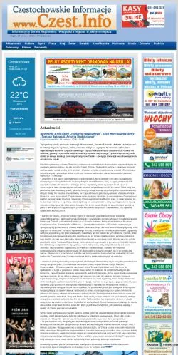Podgląd witryny Częstochowskie Informacje, medium z kraju Polska do artykułów sponsorowanych