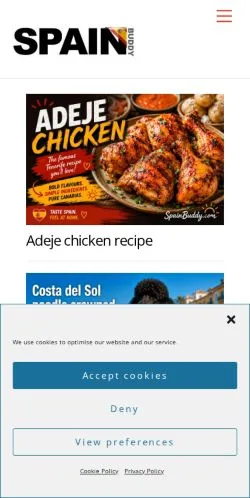 Forhåndsvisning av nettstedet Spainbuddy, medium fra USA for sponsede artikler