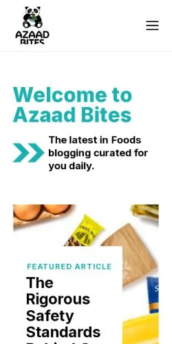 스폰서 기사용 미국 매체 Azaad Bites 사이트 미리보기