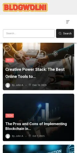 Podgląd witryny Blogwolni, medium z kraju Stany Zjednoczone do artykułów sponsorowanych