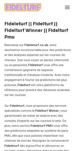 Anteprima del sito Fideleturf, media di Regno Unito per articoli sponsorizzati