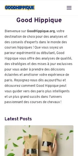 Anteprima del sito Good Hippique, media di Stati Uniti per articoli sponsorizzati
