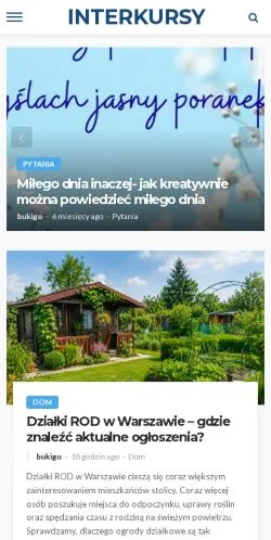 Vorschau der Website Interkursy, Medium aus Polen für gesponserte Artikel