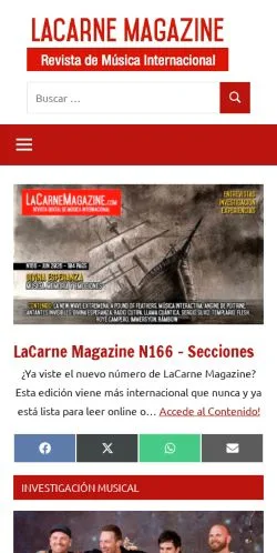 Anteprima del sito LaCarne Magazine, media di Spagna per articoli sponsorizzati