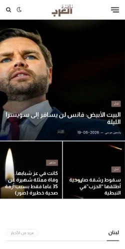 Forhåndsvisning av nettstedet Arab Window, medium fra Argentina for sponsede artikler