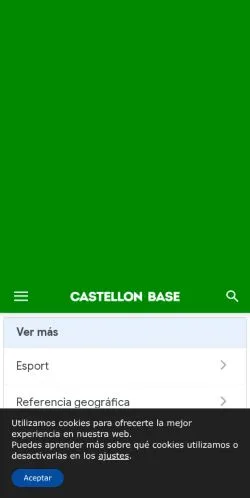 Aperçu du site Castellón Base, média de Espagne pour articles sponsorisés