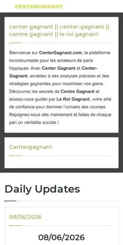 スポンサード記事向けのアメリカ合衆国メディア、Center Gagnantのサイトプレビュー