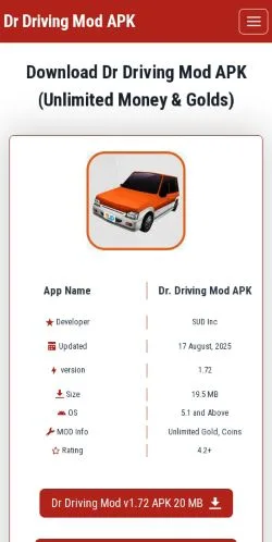 Anteprima del sito Dr Driving Mod APK, media di Stati Uniti per articoli sponsorizzati