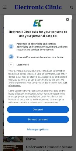 Aperçu du site Electronic Clinic, média de États-Unis pour articles sponsorisés