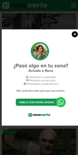 Anteprima del sito NexoNorte, media di Argentina per articoli sponsorizzati