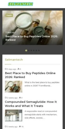 Voorbeeld van de site Selman Tech, medium uit Verenigde Staten voor gesponsorde artikelen