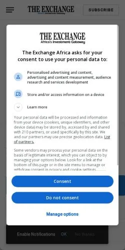 Vorschau der Website The Africa Exchange, Medium aus Vereinigte Staaten für gesponserte Artikel