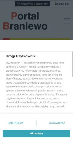 Anteprima del sito Portal Braniewo, media di Polonia per articoli sponsorizzati