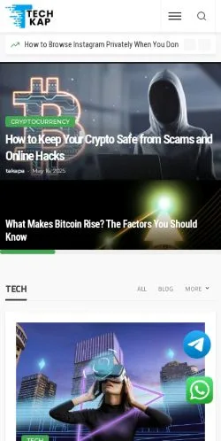 スポンサード記事向けのアメリカ合衆国メディア、TechKapのサイトプレビュー