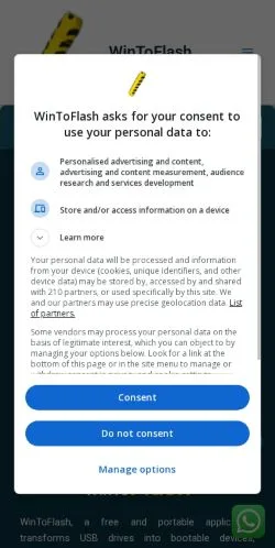 Aperçu du site WinToFlash, média de États-Unis pour articles sponsorisés