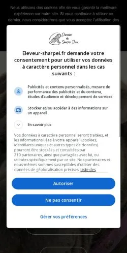 Anteprima del sito Domaine de Sharpei Diem, media di Francia per articoli sponsorizzati