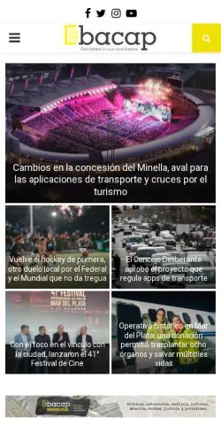 Vista previa del sitio Bacap Noticias, medio de Argentina para artículos patrocinados