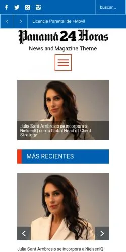 Podgląd witryny panama24horas.com.pa, medium z kraju Hiszpania do artykułów sponsorowanych
