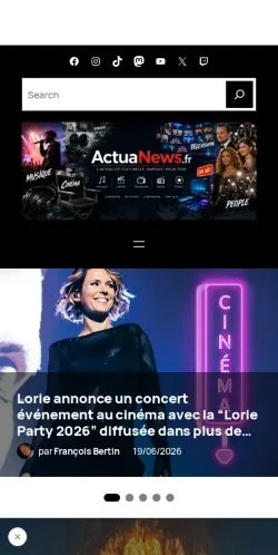 Anteprima del sito ActuaNews, media di Francia per articoli sponsorizzati