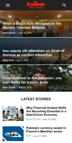 Sponsorlu makaleler için Amerika Birleşik Devletleri medyası The Kashmir Pulse sitesinin önizlemesi