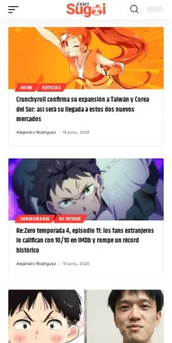 Preview of the Anmo Sugoi website, a media outlet in Mexico for sponsored articles
