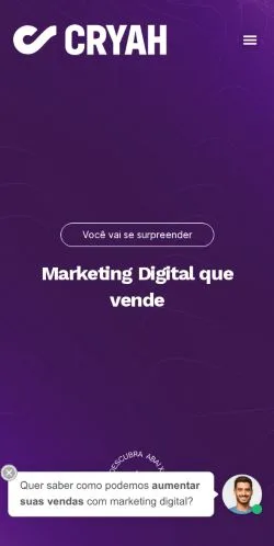 Preview of the Cryah Agência Digital website, a media outlet in Brazil for sponsored articles