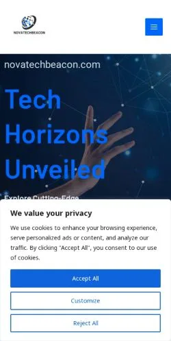 스폰서 기사용 미국 매체 Novatechbeacon 사이트 미리보기