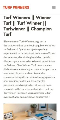 Anteprima del sito Turf Winners, media di Stati Uniti per articoli sponsorizzati
