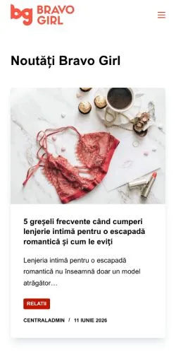 Anteprima del sito Bravo Girl, media di Romania per articoli sponsorizzati