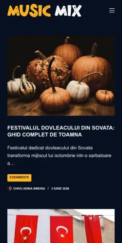 Anteprima del sito Music Mix, media di Romania per articoli sponsorizzati