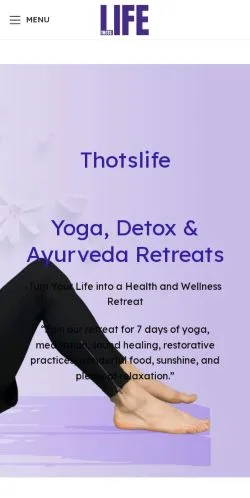 Vista previa del sitio Thotslife, medio de Estados Unidos para artículos patrocinados